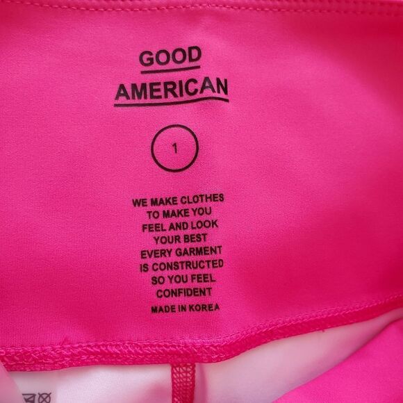 NEW! Good American 'Trippy' Tie Dye Seamed Leggings - size 1 (Small) in Pink - Picture 11 of 13